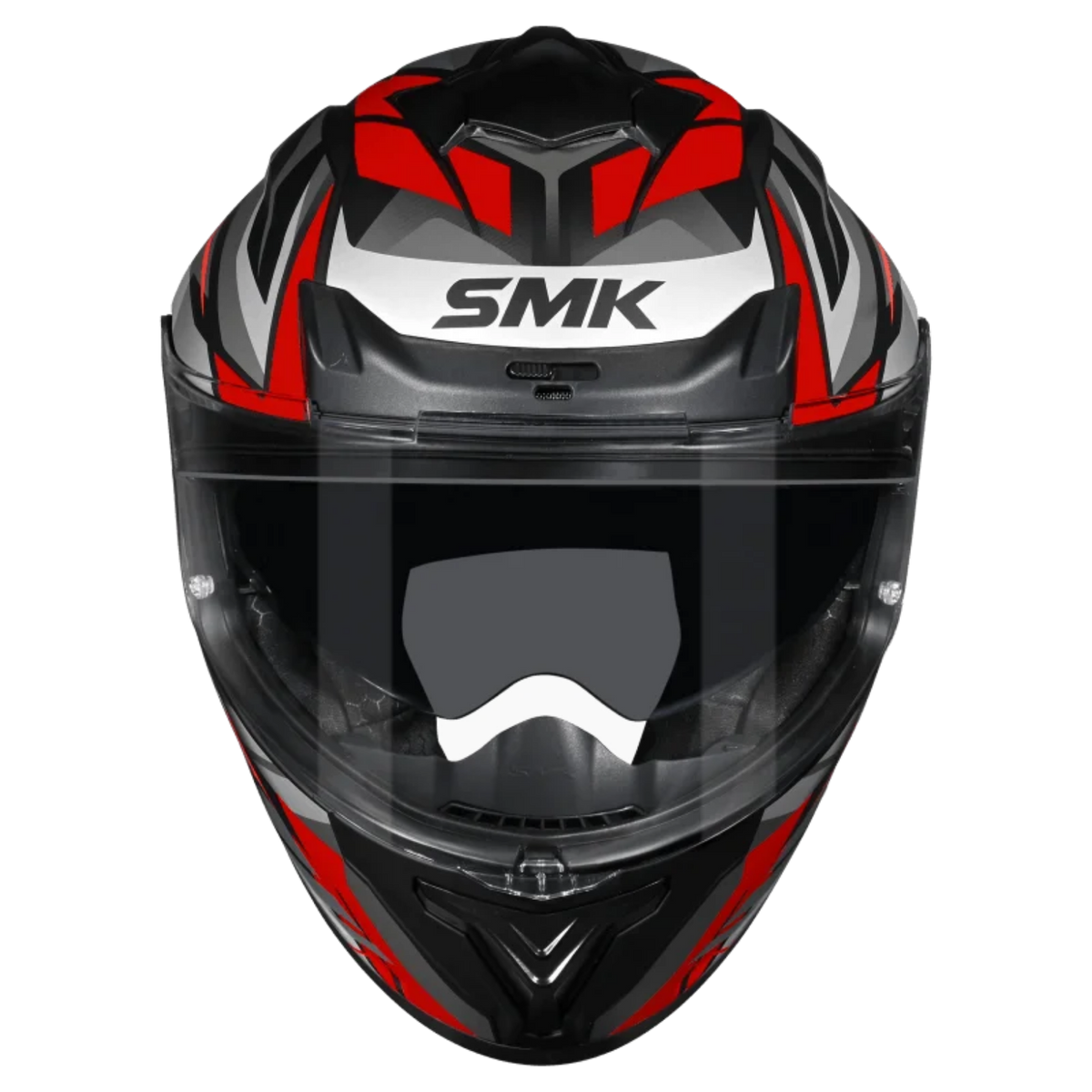 SMK Typhoon Rival GRPS MA263 Full Face Helmet - Matt Black Grey Red - SMK