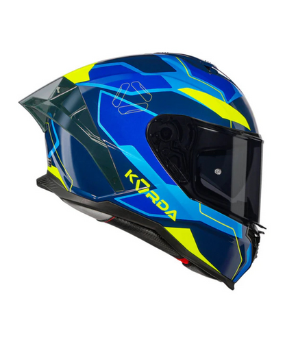 Korda Shockwave Flow Helmet - Gloss Blue Yellow