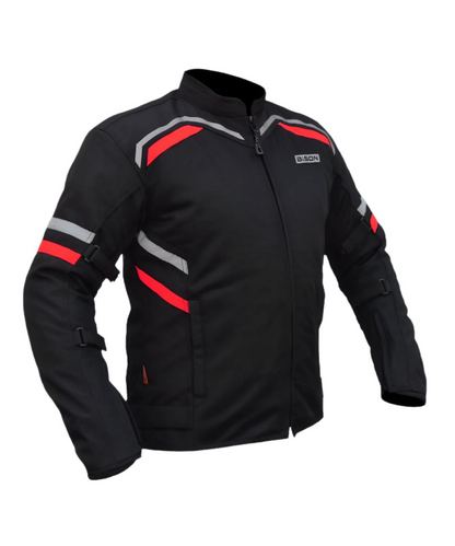 Bison ProGear Raptor V.2 Riding Jacket - Black Red