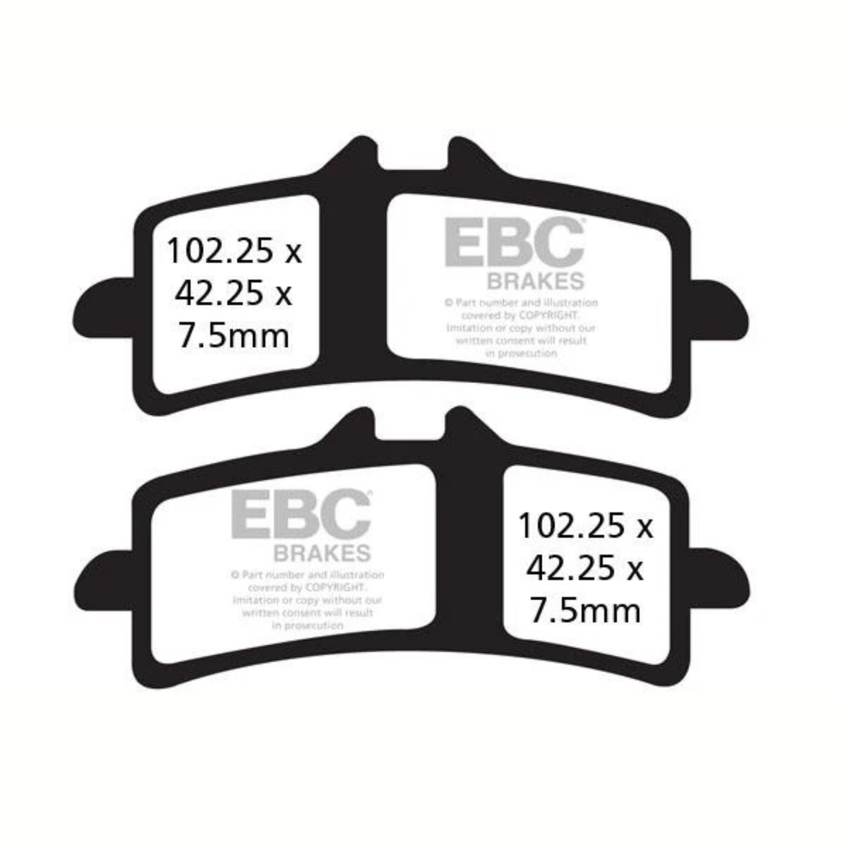 EBC KTM 890 Duke R (2023 Onwards) Fully Sintered Brake Pads