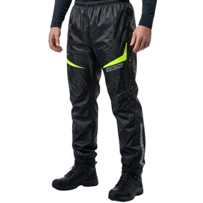 Bison ProGear Aquashield Rain Pant - Black Hi-Viz Yellow