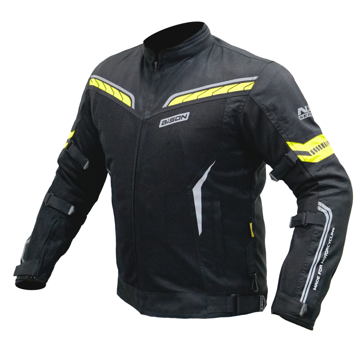 Bison ProGear Clavis Riding Jacket - Black Neon
