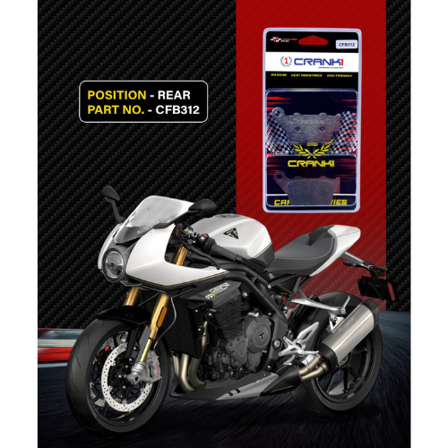 Crank1 Carbon Brake Pads for Triumph Speed Triple 1200 RR (2021 Onwards)