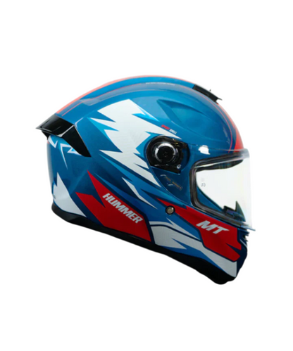 MT Hummer B Shine C7 Helmet - Gloss White Blue Red