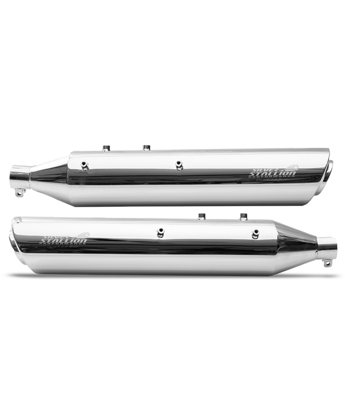 Sliver Stallion Royal Eenfield Cruiser Classic 650 Exhaust Systems - Silver - Silver Stallion