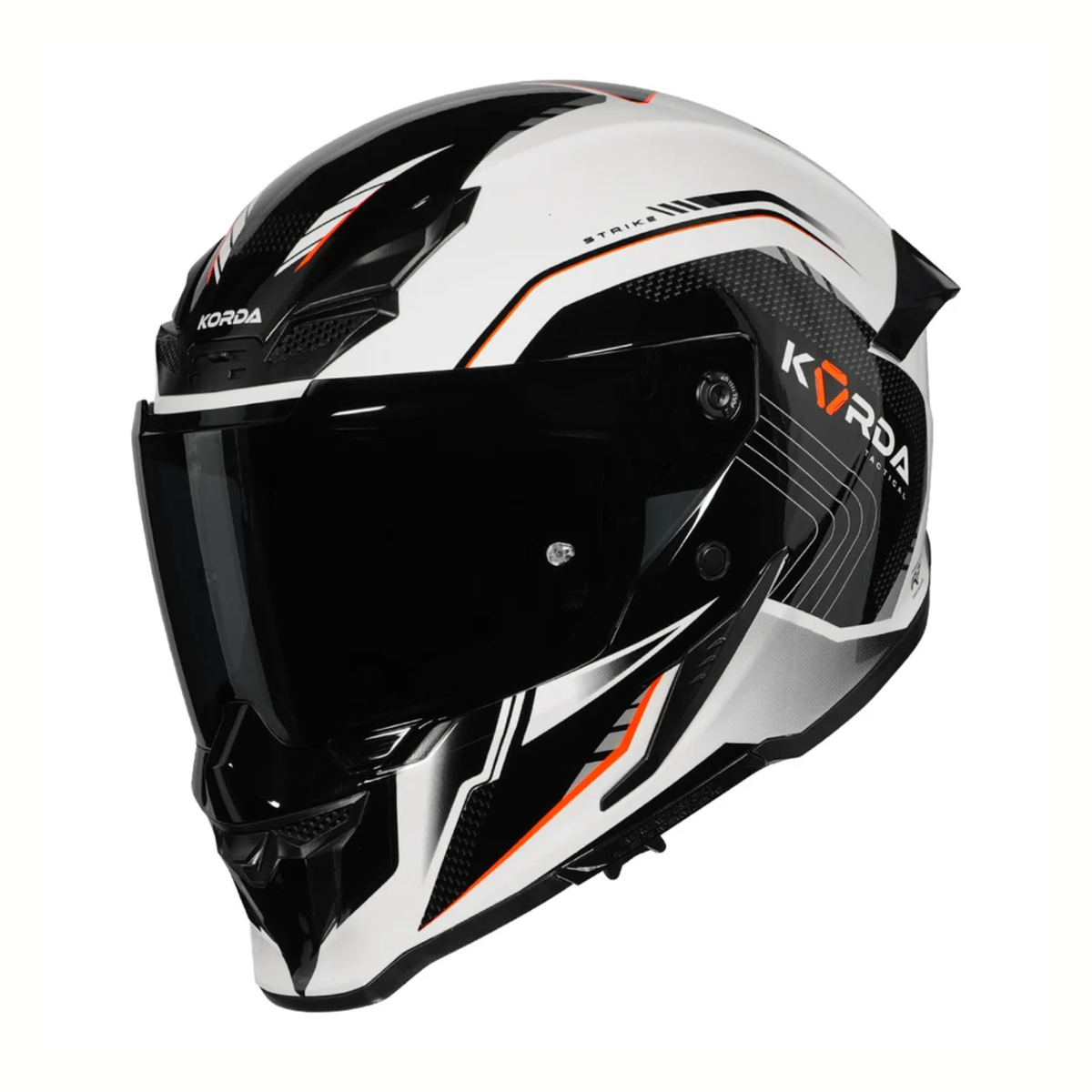 Korda Icon Strike Helmet - Gloss White Fluorescent Orange