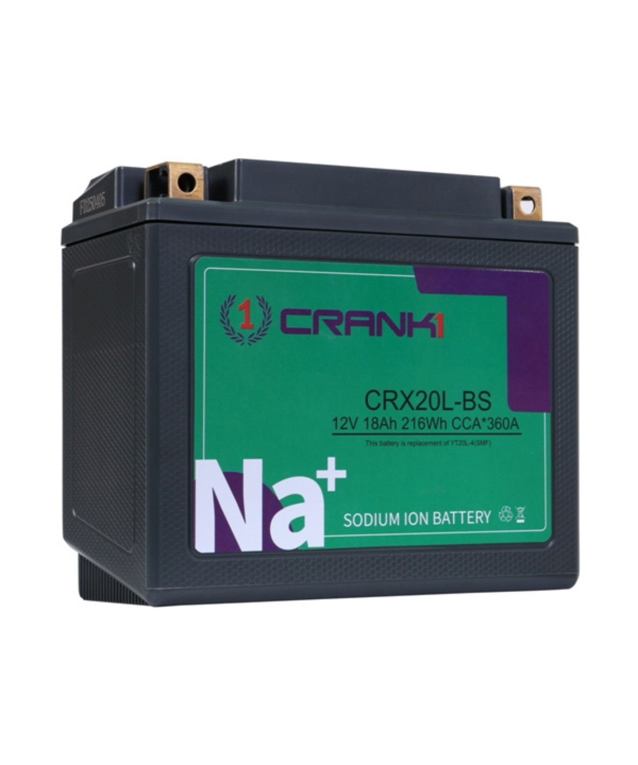 Crank1 Sodium ION Factory Activated Battery - CRX20L-BS