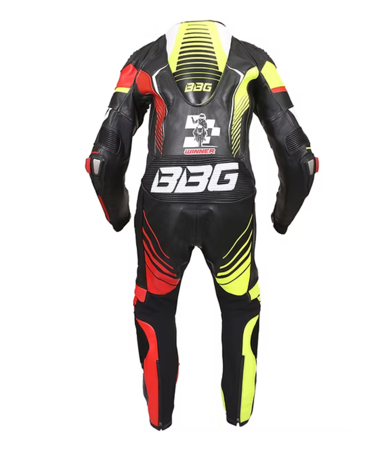 BBG Superrtech Racing Suit - Black Red Yellow