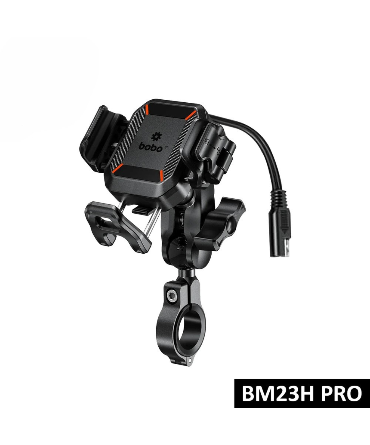 BOBO BM23H Pro Handlebar Mount Anti-Vibration and Anti-Theft with 15W Wireless / 36W USB-C Charger.