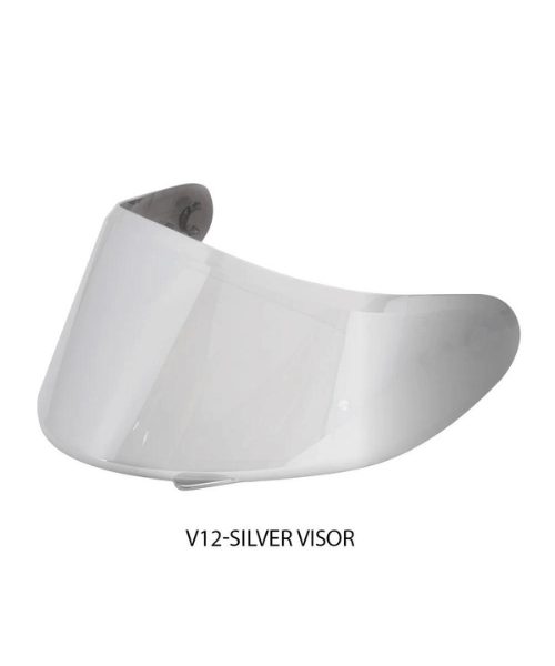 MT Helmet V12 Pinlock Ready Visor - Silver Iridium