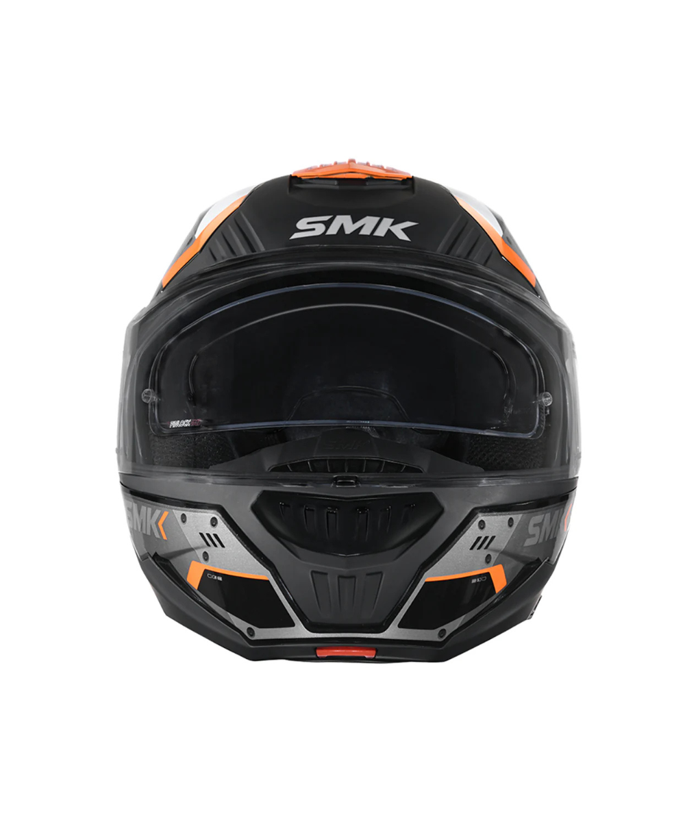 SMK Gullwing Tekker GL217 Gloss Black White Orange Helmet