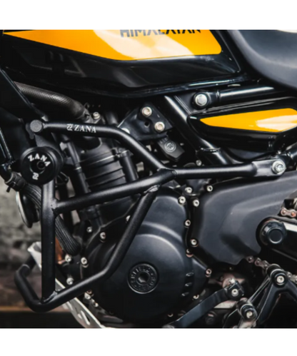 Zana Crash Guard for Himalayan 450 with Slider Black Texture Mild Steel Type-1 - ZI-8433