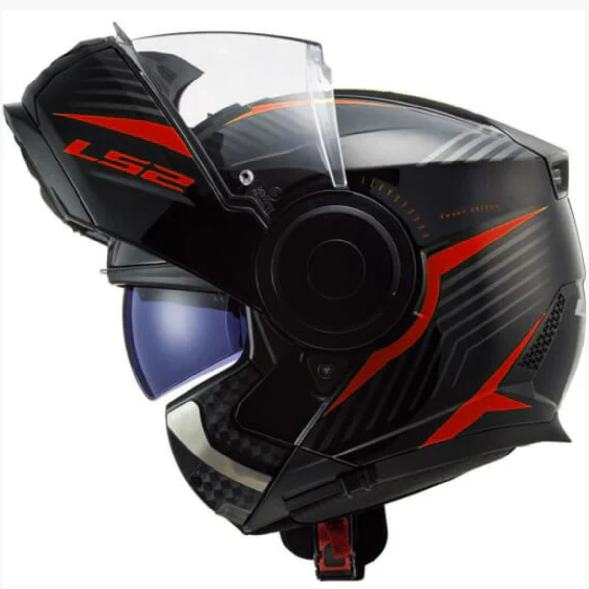 LS2 FF902 Scope Skid Helmet - Gloss Black Red - LS2