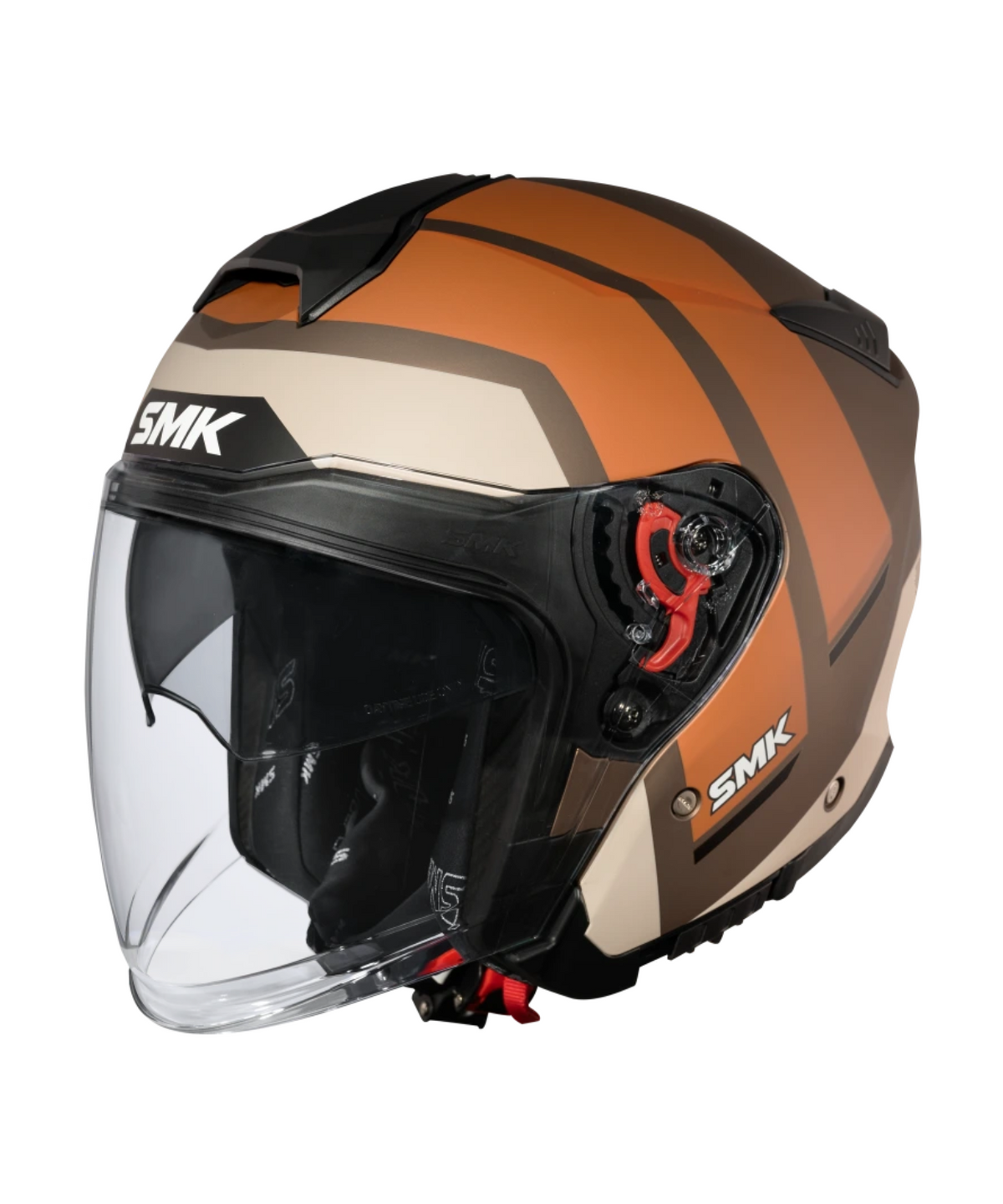 SMK GTJ Rover GRPS MA771 Half Face Helmet - Matt Brown - SMK