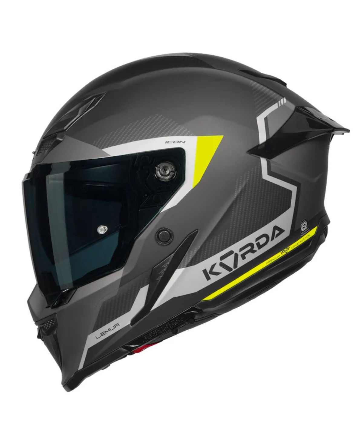 Korda Icon Lemur Helmet - Matt Fluorescent Yellow - Korda