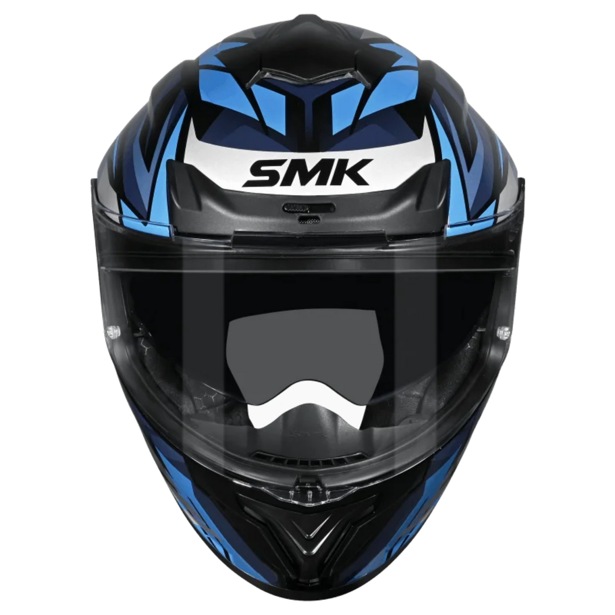 SMK Typhoon Rival GRPS MA256 Full Face Helmet - Matt Black Blue - SMK