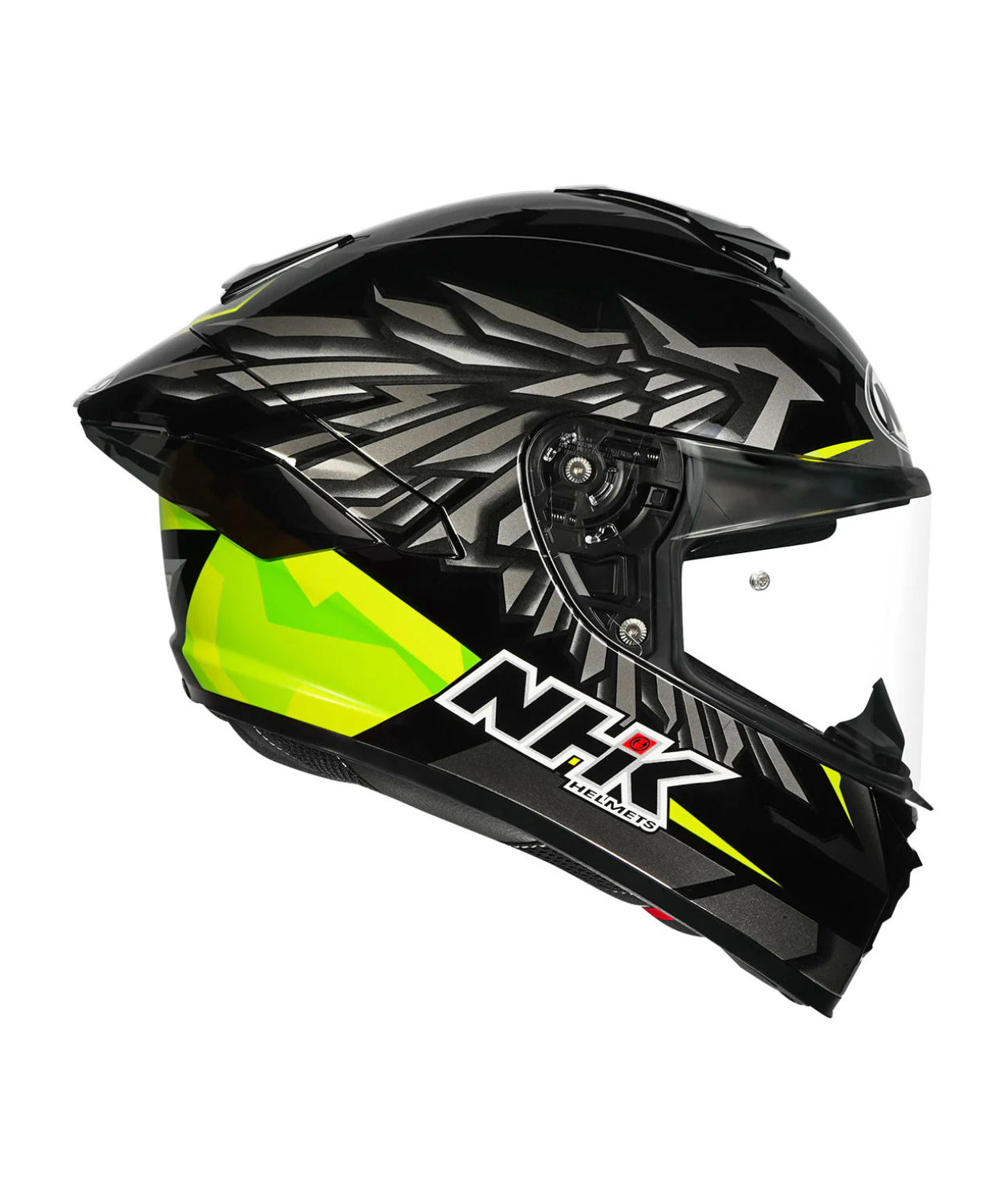 NHK K5R Wingstar Helmet - Black Hiviz Yellow
