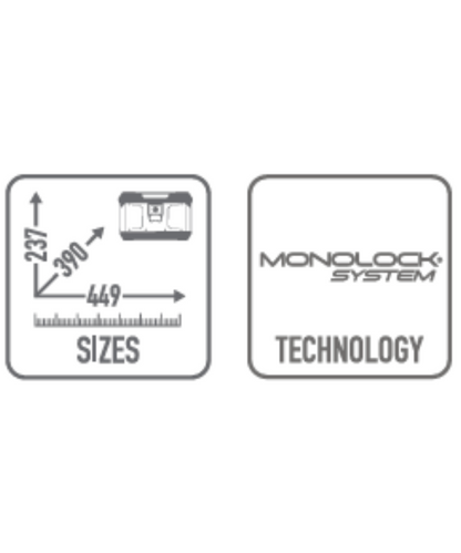 Givi Monolock Top Box 29L Matterhorn Aluminium - Black - MTN29B