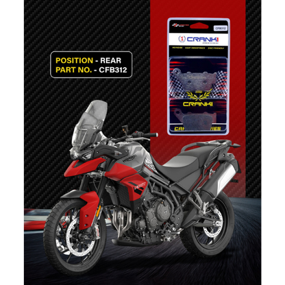 Crank1 Carbon Brake Pads for Triumph Tiger 850 (2020 Onwards)