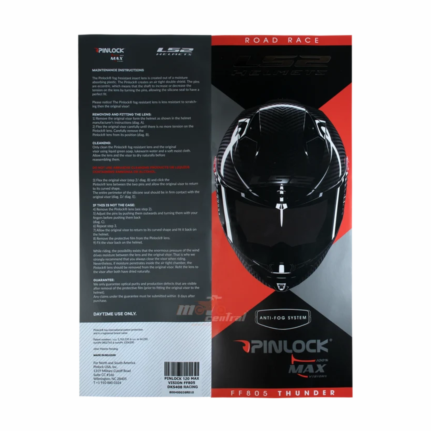 LS2 FF901 Pinlock Max Vision Visor for Advant X Helmet - Clear