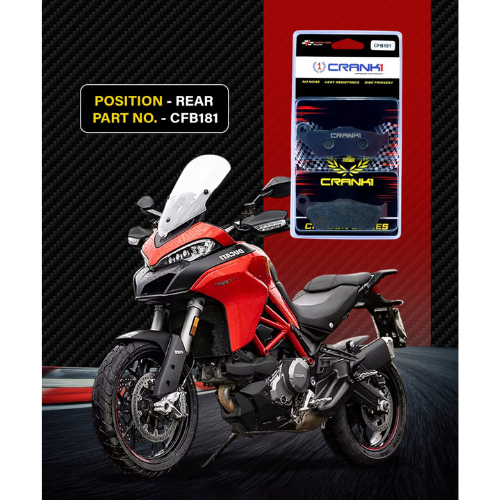 Crank1 Carbon Brake Pads for Ducati MultiStrada 950 (2017 Onwards)