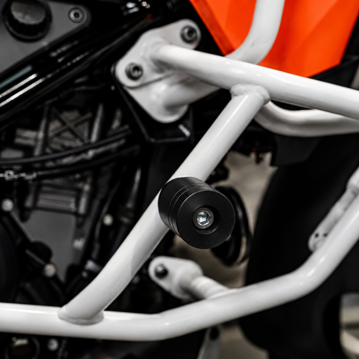 Zana KTM ADV 390 (2025) Lower Engine Guard with Slider - White - ZI-8554 - Zana