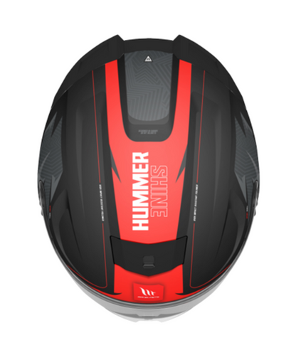 MT Hummer B Shine B5 Helmet - Gloss Black Red