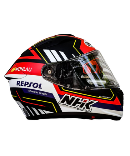 NHK GP R Tech Street M.Repsol #1 Helmet - Gloss Black Red White