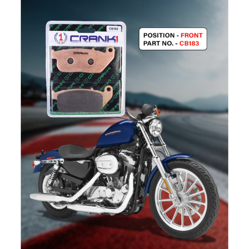 Crank1 Fully Sintered H2 Series Brake Pads for Harley Davidson Super Low