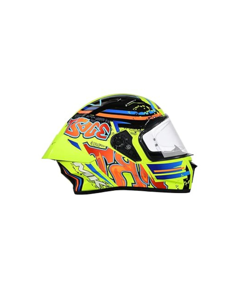 SMK Stellar Graffiti GL437 Yellow Black Helmet - SMK