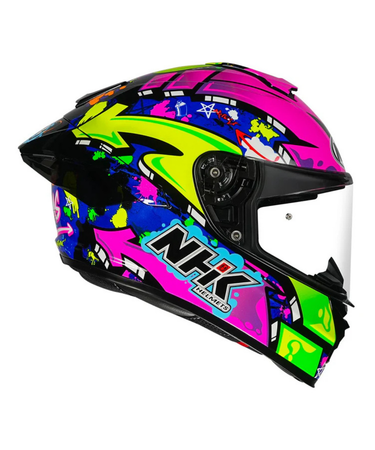NHK K5R Tamburini Helmet - Black Pink Blue - NHK
