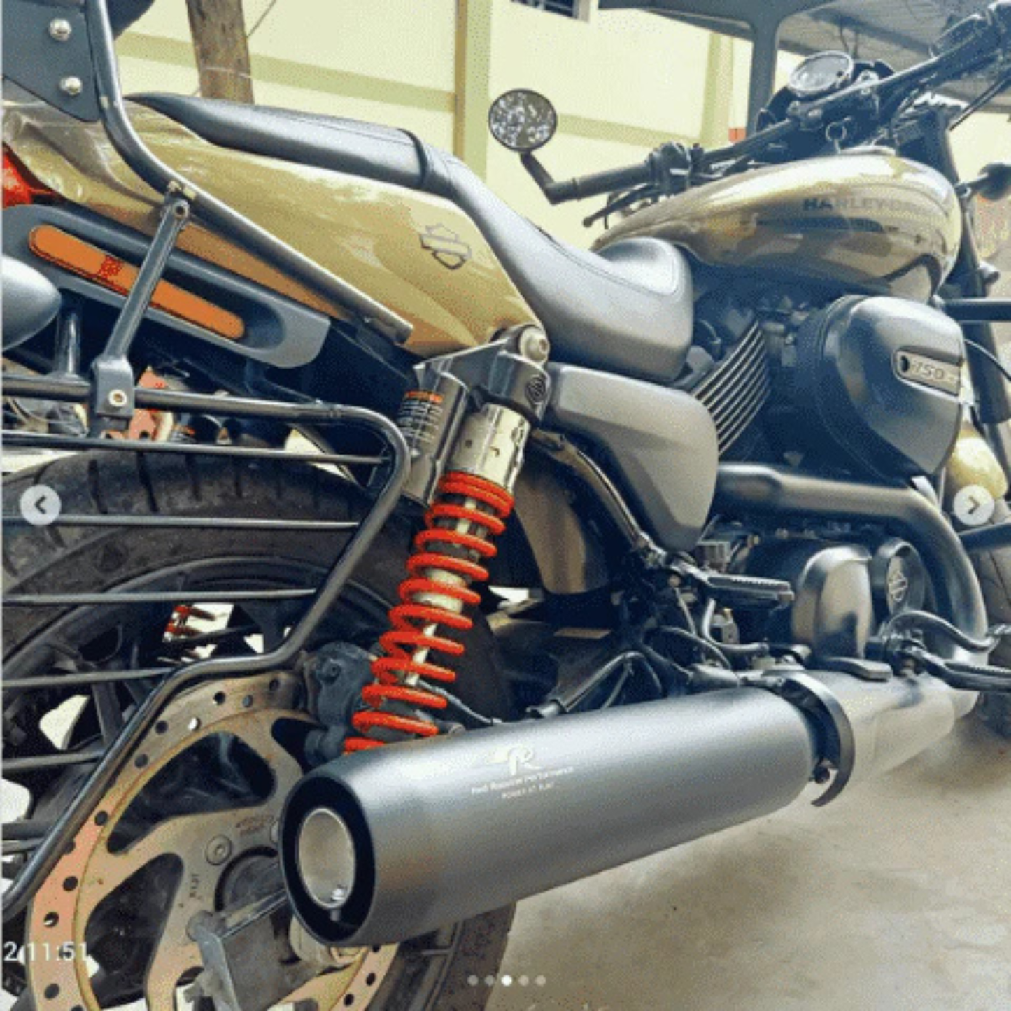 Red Rooster Performance Exhaust for Harley Davidson Street 750 - Black Matte