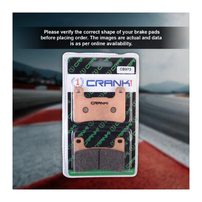 Crank1 Fully Sintered H2 Series Brake Pads for Suzuki Intruder M1800R (2007-2018)