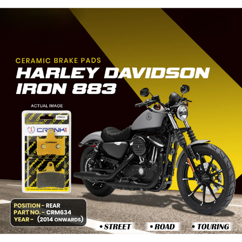 Crank1 Ceramic Brake Pads for Harley Davidson Iron 833