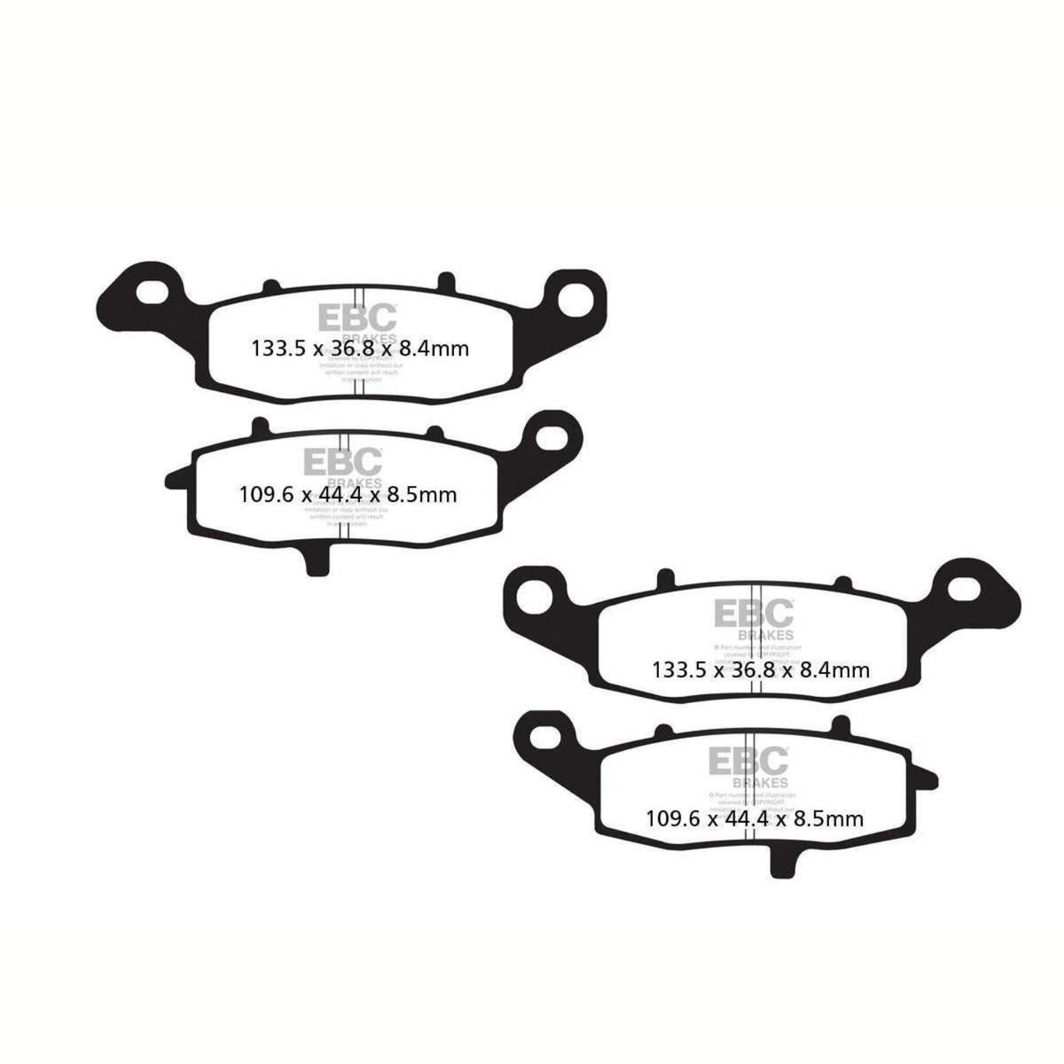 EBC Kawasaki Ninja 650 (2011-2016) Fully Sintered Brake Pads