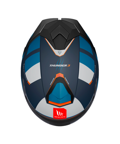 MT Thunder 3 SV Pro Arual C7 Helmet - Gloss Grey Blue Orange