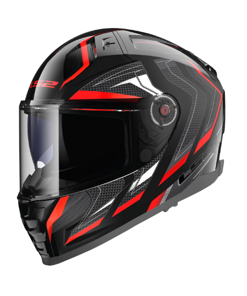 LS2 FF811 Vector II Alizer Helmet - Gloss Black Red