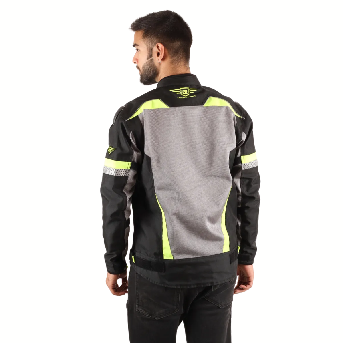 Lone Ranger Addon Pro Max Riding Jacket - Black Neon Green