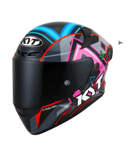 KYT TT-Course Ratthapark Play Replica Helmet - Grey Blue Pink