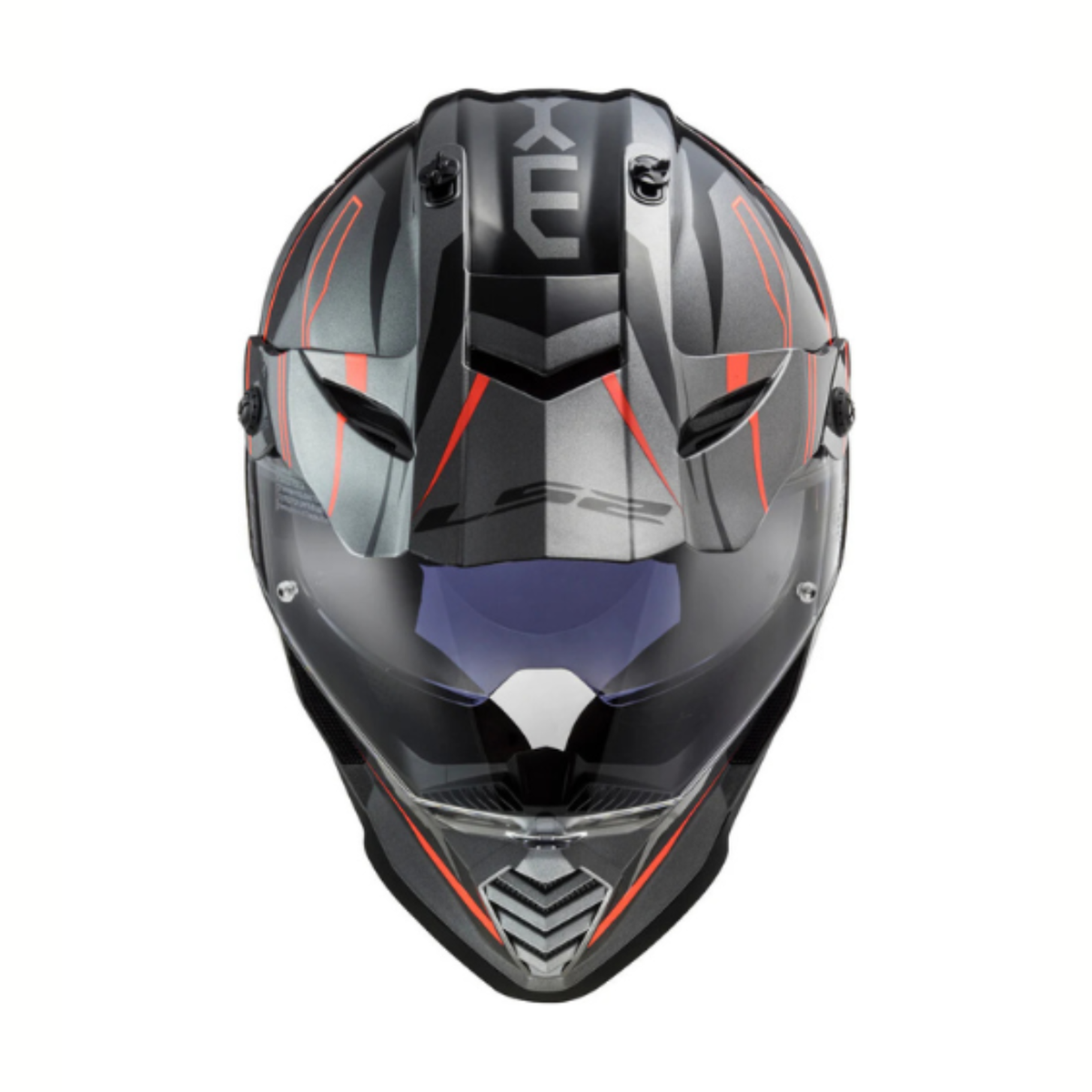 LS2 MX436 Pioneer Evo Dual Sport Helmet - Gloss Knight Titanium Orange - XL (Open Box)