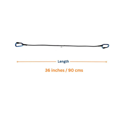 Mototech QuickClip Bungee Tie-Down With Carabiner - 36 inches - 90 cm - Gray