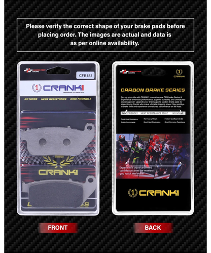 Crank1 Carbon Brake Pads for Harley Davidson Sportster Forty Eight (2011 - 2013)