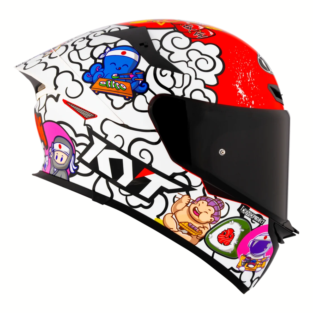 KYT TT-Revo Sushi Time Helmet - Gloss Red