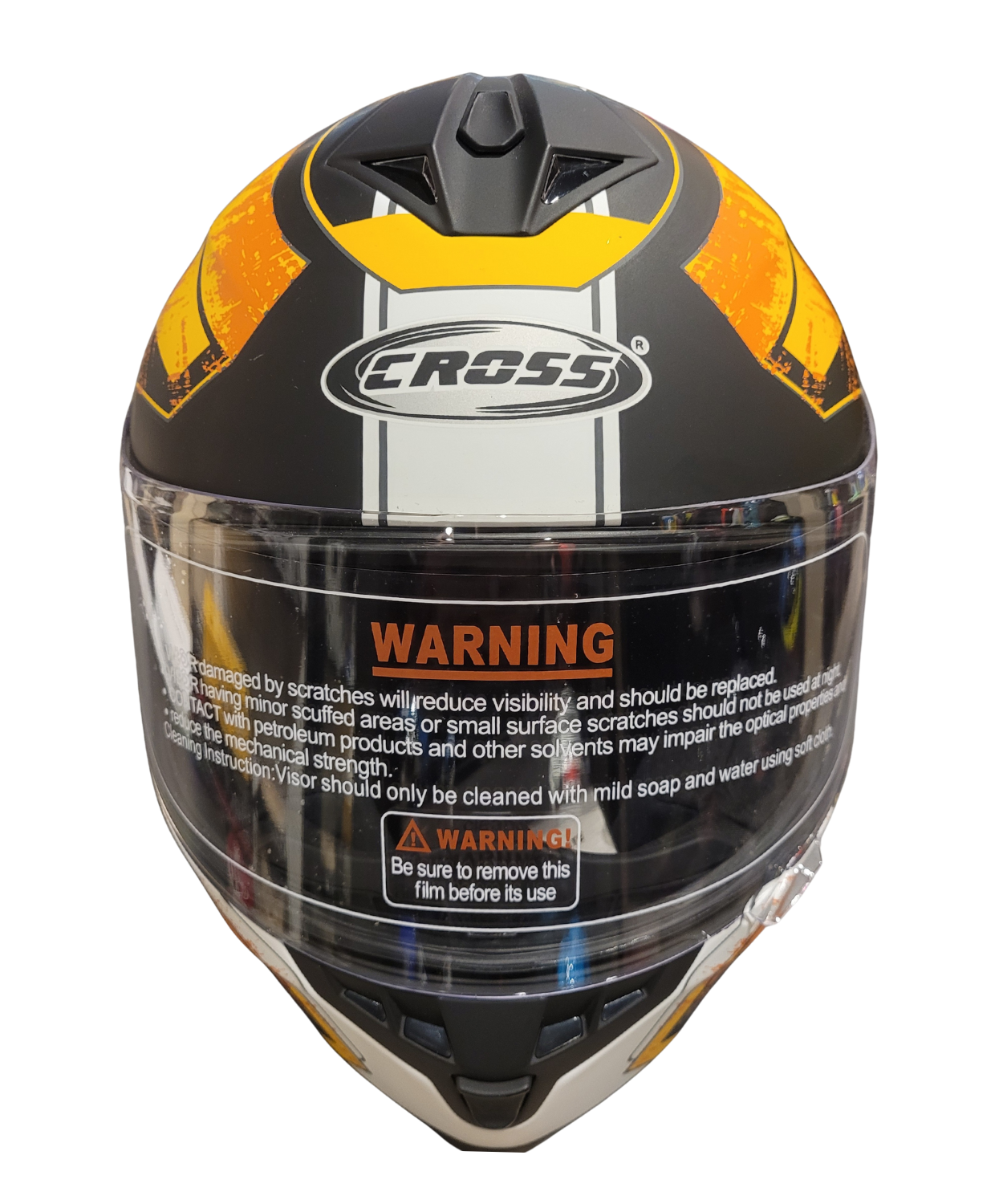 Cross Scorpion Full Face Helmet - Matt Orange Black
