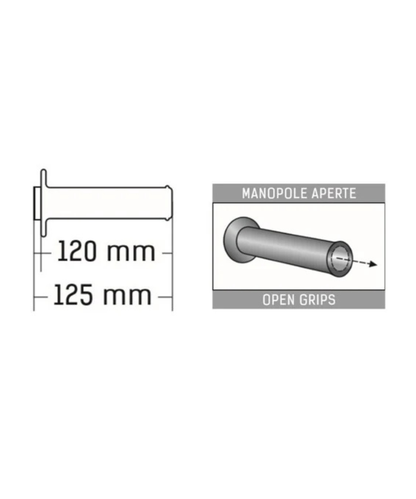 Domino A450 Handlebar Grip - Blue Black