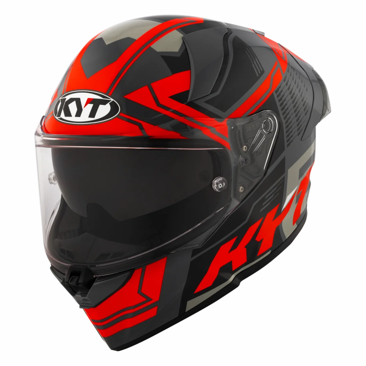 KYT R2R Pro Octane Helmet - Gloss Black Red