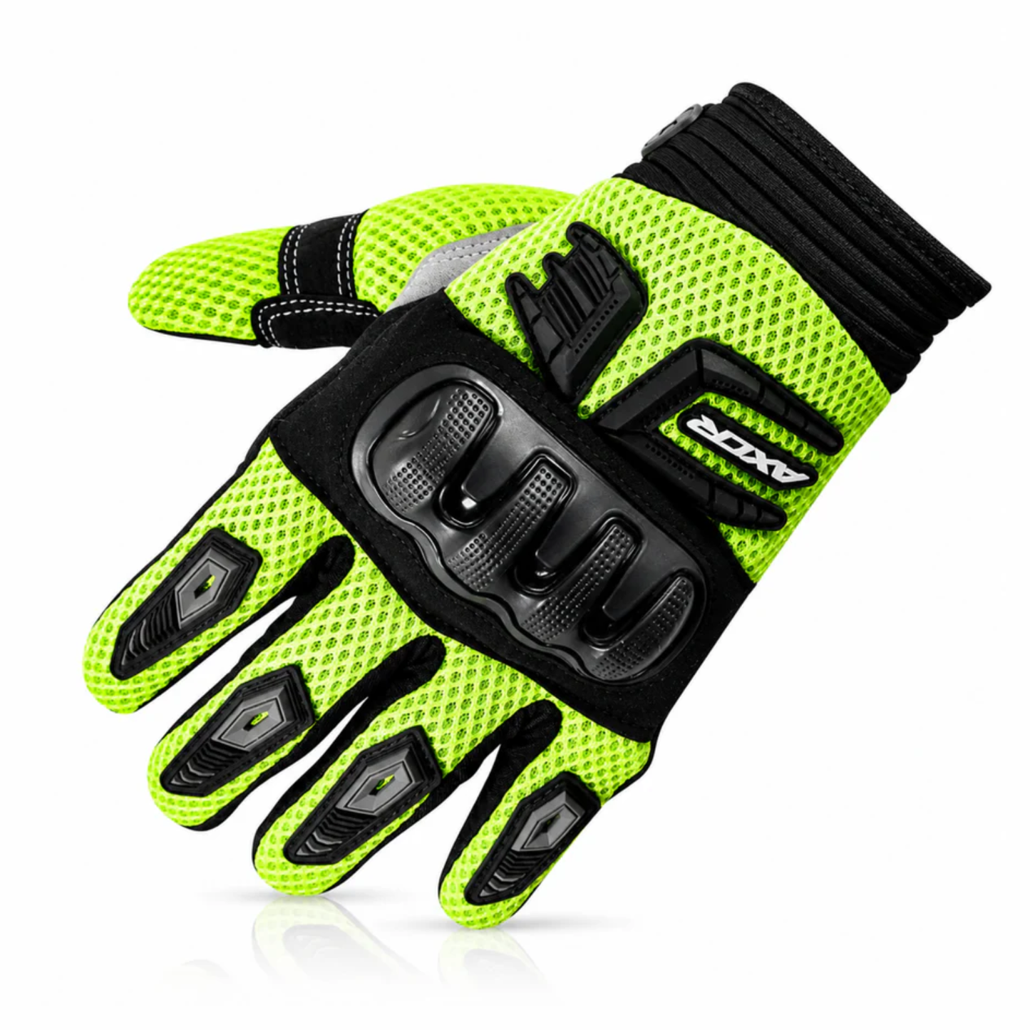 Axor Airstream Riding Gloves - Black Neon Green
