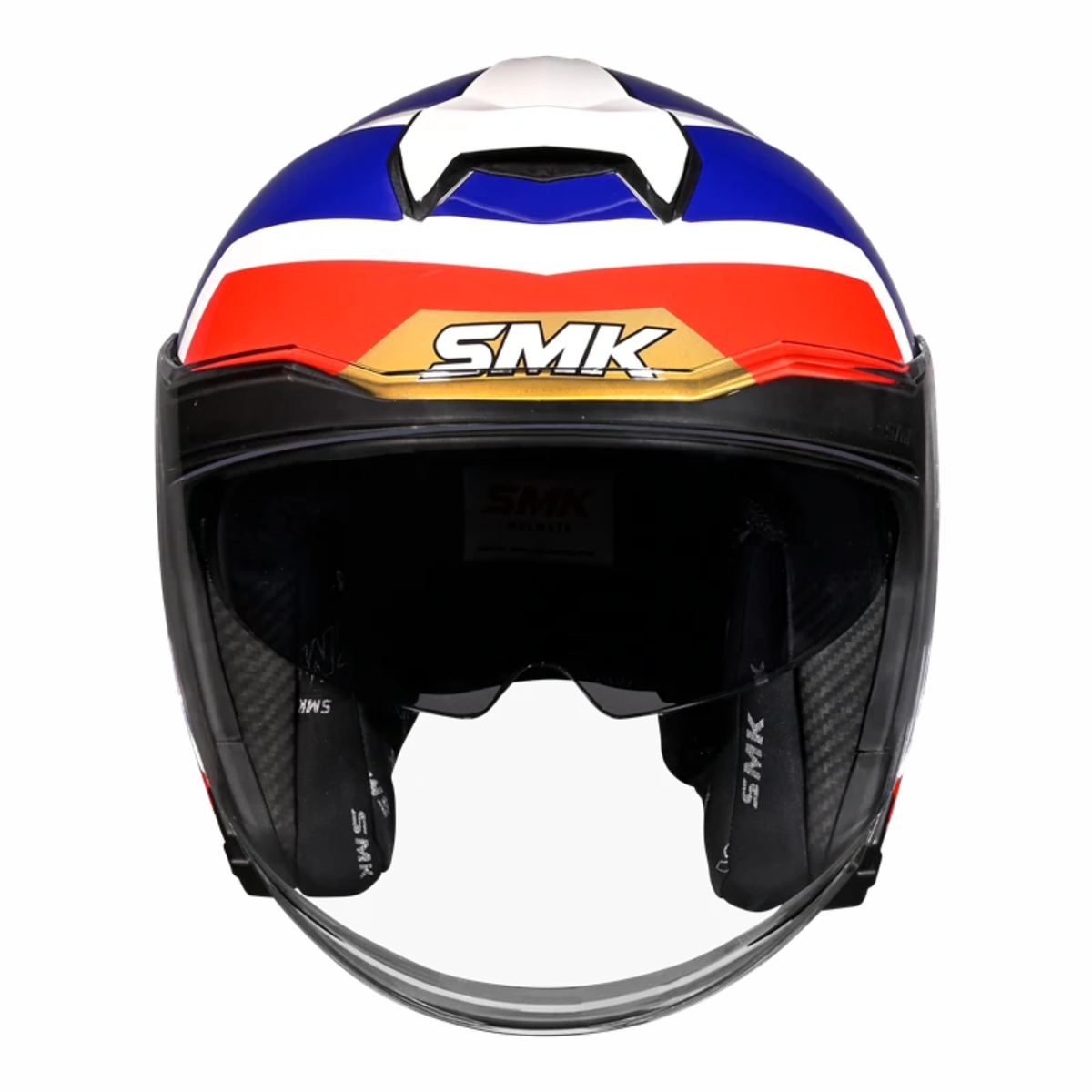 SMK GTJ Rover GRPS GL513 Half Face Helmet - Gloss Red Blue White - SMK