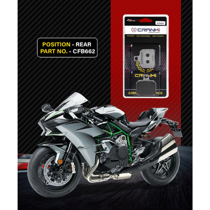 Crank1 Carbon Brake Pads for Kawasaki Ninja H2 (2015-2019)