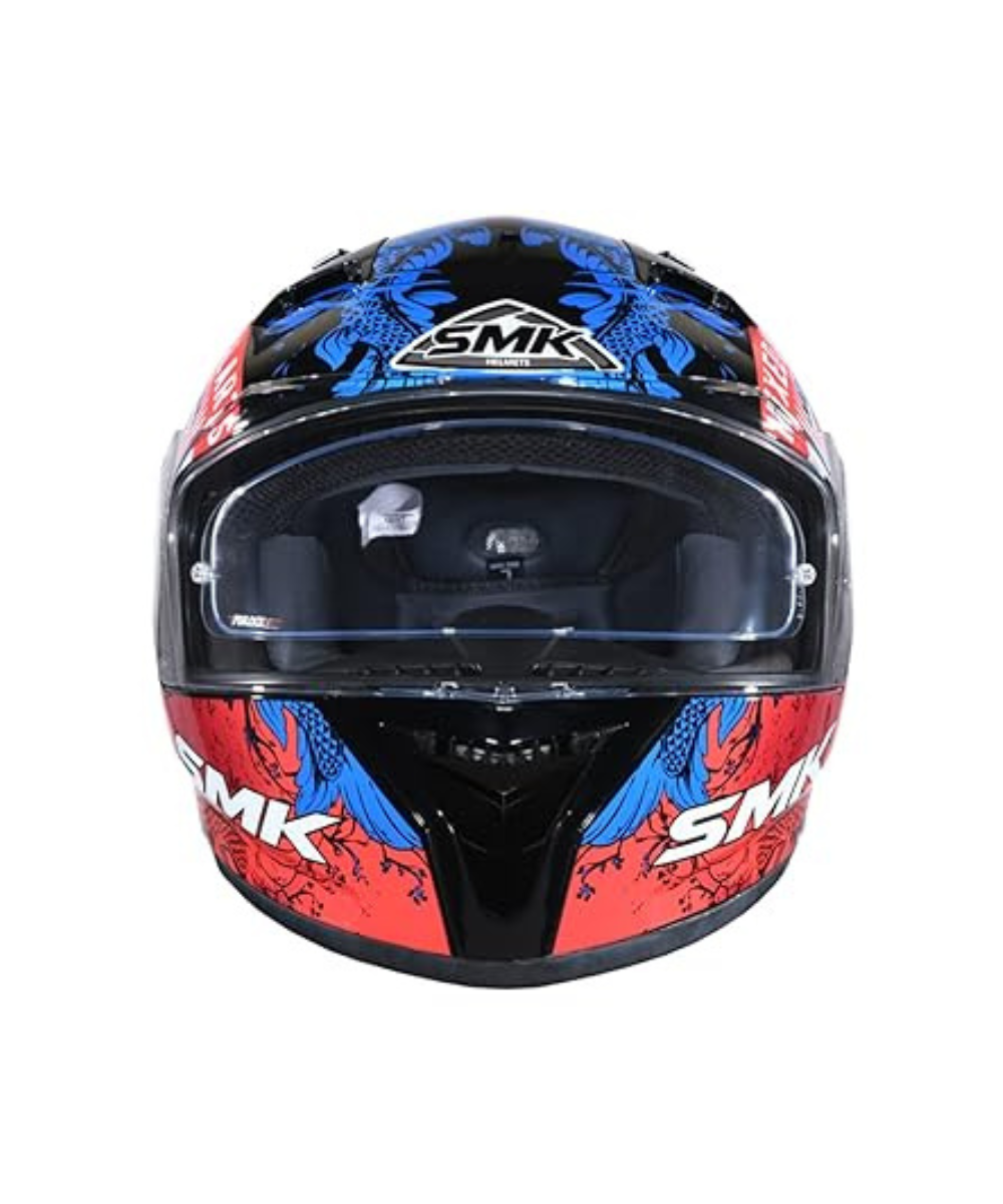 SMK Stellar Samurai Matt Black Grey Red Blue (MA253) Helmet - SMK